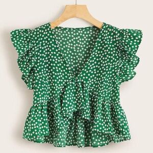 Green Floral Print Shirt